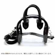 ボストン型クリアぬいポーチ　ブラック　(ノンキャラ)