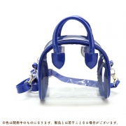 ボストン型クリアぬいポーチ　ブルー(ノンキャラ)
