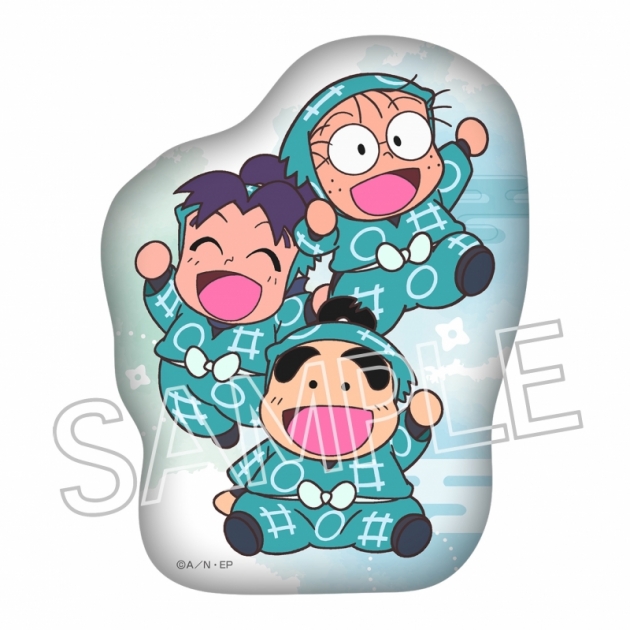 【グッズ-クッション】忍たま乱太郎 ダイカットクッション 乱太郎&きり丸&しんべヱ
