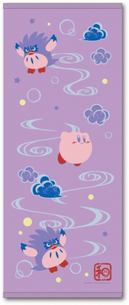 【グッズ-タオル】星のカービィ ふわふ和コレクション ガーゼフェイスタオル (3)流水文/クー【再販】
