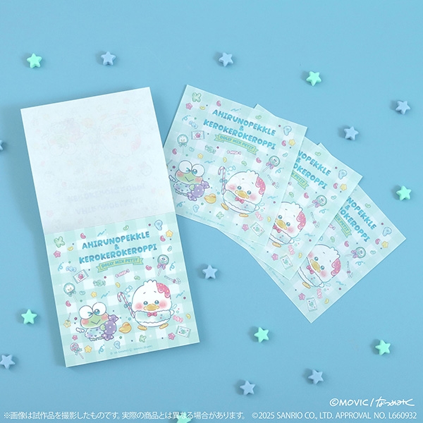 【グッズ-メモ帳】サンリオ あひるのペックル&けろけろけろっぴ　DOLLY MIXプチ　裏紙メモ/B
