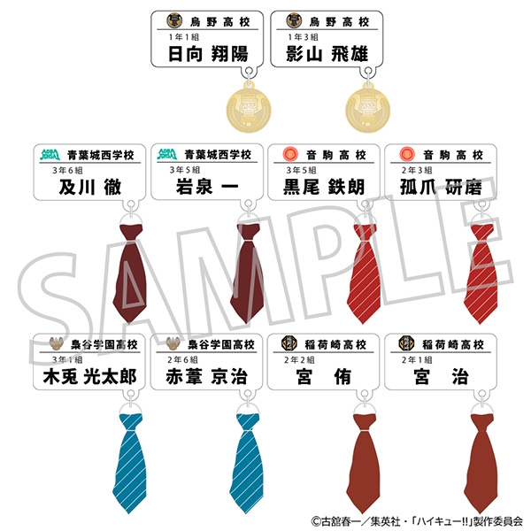 【グッズ-バッチ】ハイキュー!! チャーム付きネームバッジコレクション
