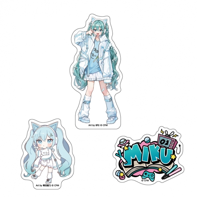【グッズ-ステッカー】初音ミク ステッカー3枚セット akiba culture fashion/初音ミク
