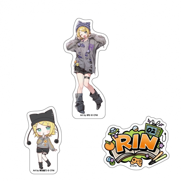 【グッズ-ステッカー】初音ミク ステッカー3枚セット akiba culture fashion/鏡音リン
