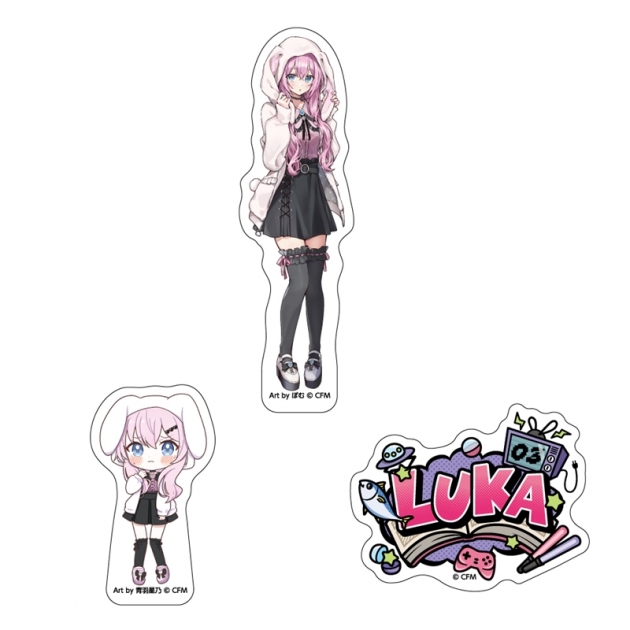 【グッズ-ステッカー】初音ミク ステッカー3枚セット akiba culture fashion/巡音ルカ
