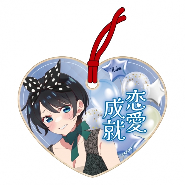 【グッズ-ストラップ】彼女、お借りします 描き下ろし絵馬風ストラップ ドレスver./更科瑠夏
