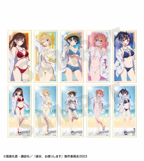 【グッズ-色紙】TVアニメ『彼女、お借りします』 arti-mate トレーディングスタンド付き色紙 描き下ろし 水着ver.【アニメイト限定】
