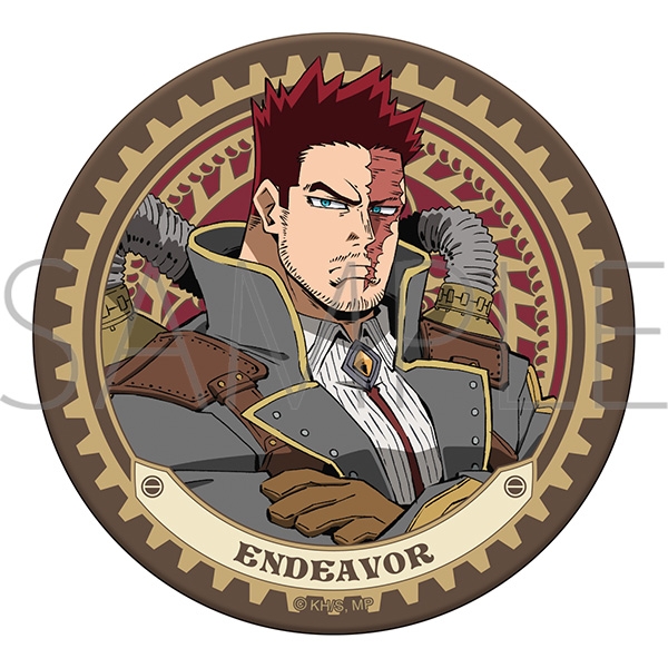 【グッズ-コースター】僕のヒーローアカデミア レザーコースター　エンデヴァー　スチームパンクver.
