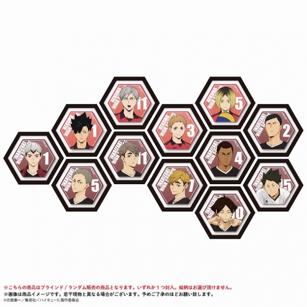 【グッズ-マグネット】ハイキュー!! 六角ミニキャンバスマグネット 音駒高校、稲荷崎高校Ver.【再販】
