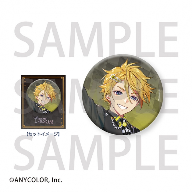 【グッズ-バッジ】にじさんじ(HEROES) 台紙付きBIG缶バッジ ユウ Q ウィルソン【アニメイトカフェ】【事後通販】
