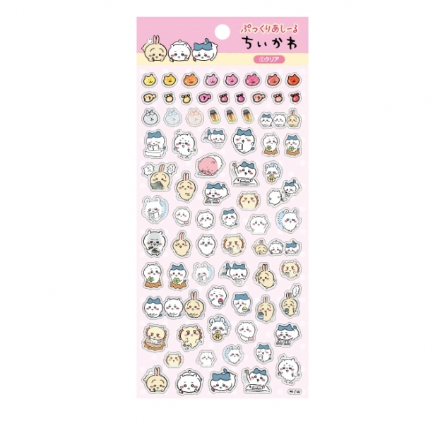 【グッズ-シール】ちいかわ ぷっくりあしーる ①クリア【再販】
