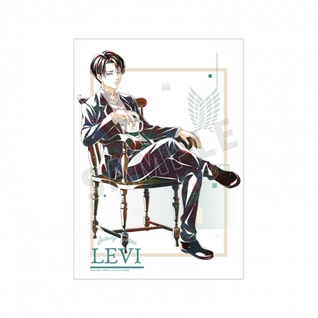 【グッズ-ポスター】TVアニメ『進撃の巨人』 描き下ろし リヴァイ ティータイムver. Ani-Art A3マット加工ポスター【再販】
