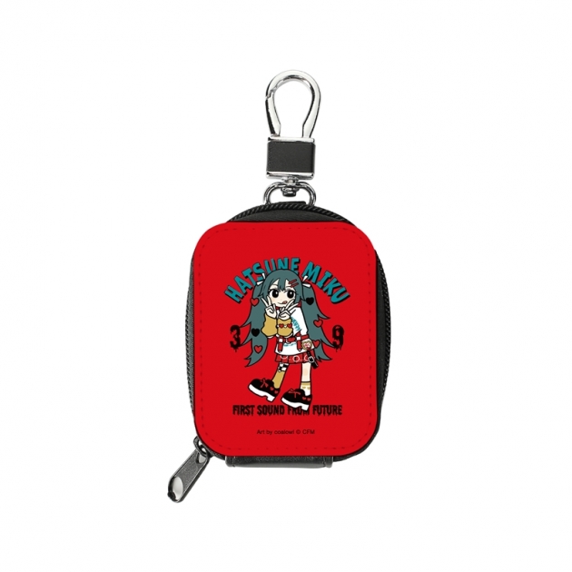【グッズ-ポーチ】初音ミク 描き下ろし 初音ミク ハート デフォルメver. Art by coalowl 合皮レザーミニポーチ ver.A【再販】
