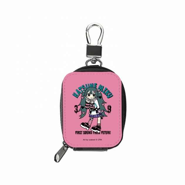 【グッズ-ポーチ】初音ミク 描き下ろし 初音ミク ハート デフォルメver. Art by coalowl 合皮レザーミニポーチ ver.B【再販】
