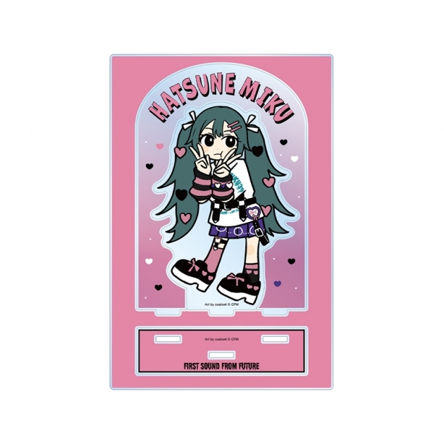 【グッズ-スタンドポップ】初音ミク 描き下ろし 初音ミク ハート デフォルメver. Art by coalowl パーツ付きBIGアクリルスタンド ver.B【再販】
