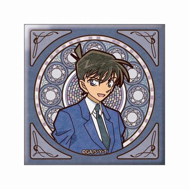 【グッズ-バッチ】名探偵コナン アールヌーボーシリーズスクエア缶バッジ 工藤新一【再販】
