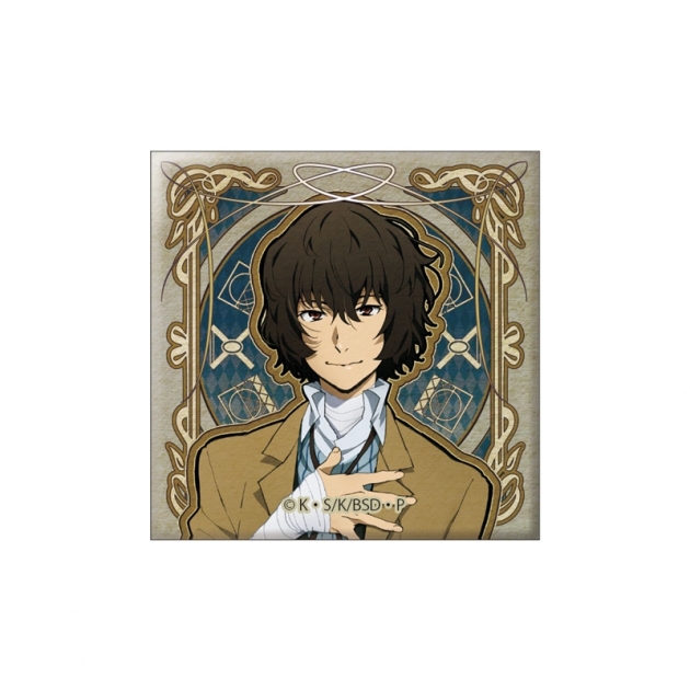 【グッズ-バッチ】文豪ストレイドッグス アールヌーボーアート スクエア缶バッジ vol.2 太宰治【再販】
