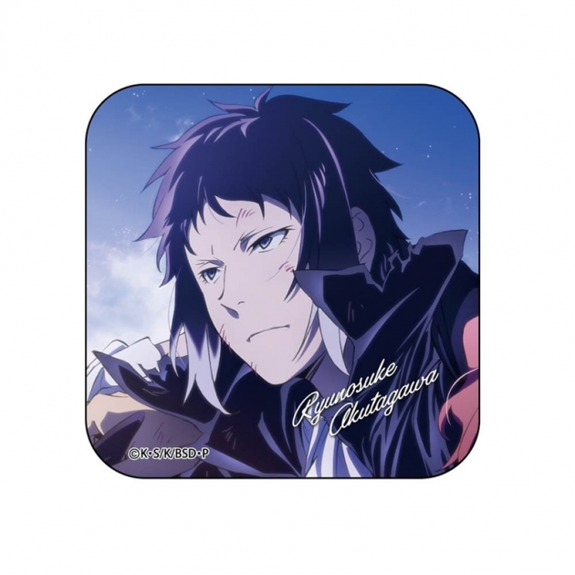 【グッズ-バッチ】文豪ストレイドッグス 雑誌版権 スクエア缶バッジ 芥川龍之介【再販】
