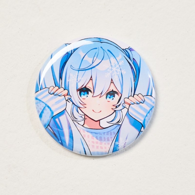 【グッズ-バッチ】初音ミクシリーズ 缶バッチ　Art by 甘木花(雪ミク) 【echo】
