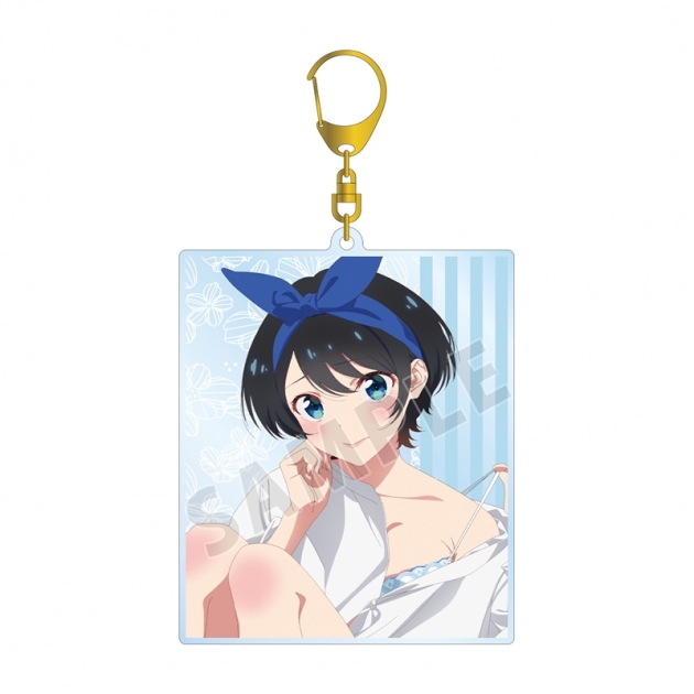 【グッズ-キーホルダー】TVアニメ『彼女、お借りします』 描き下ろしイラスト 更科瑠夏 彼シャツver. BIGアクリルキーホルダー【再販】
