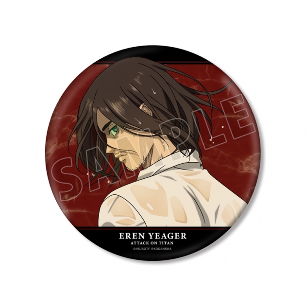 【グッズ-バッチ】TVアニメ『進撃の巨人』 描き下ろしイラスト エレン 戦う背中ver. BIG缶バッジ【再販】
