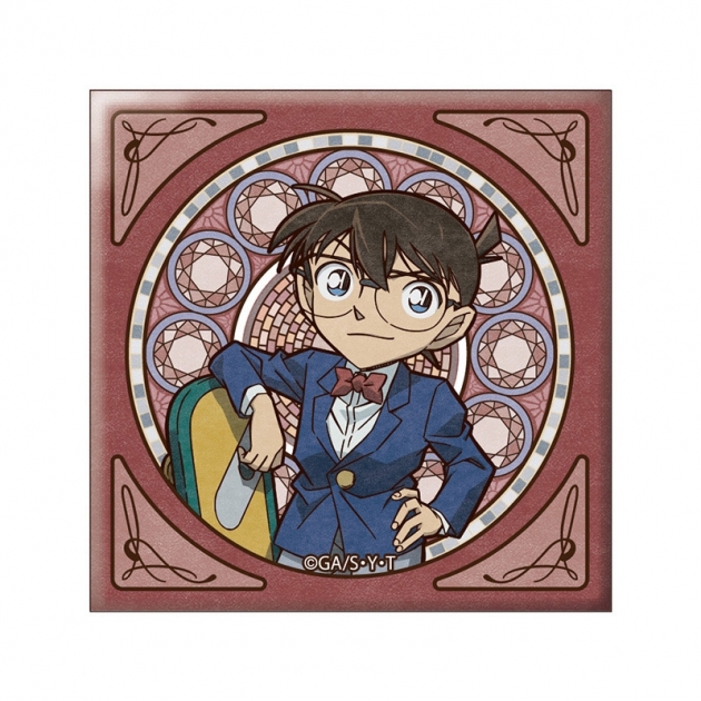 【グッズ-バッチ】名探偵コナン (アールヌーボー)スクエア缶バッジコナン【再販】
