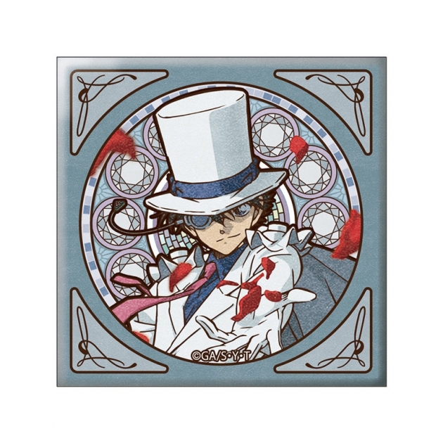 【グッズ-バッチ】名探偵コナン (アールヌーボー)スクエア缶バッジ怪盗キッド【再販】
