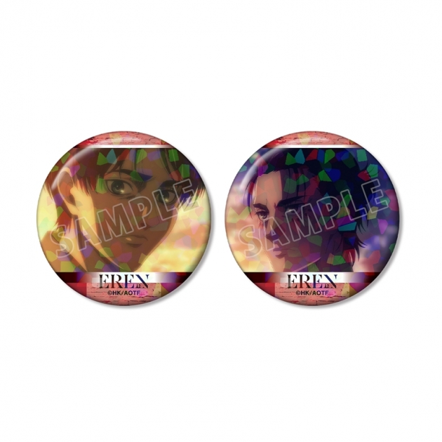 【グッズ-バッチ】TVアニメ『進撃の巨人』 エレン 場面写ホログラム缶バッジ2個セット【再販】
