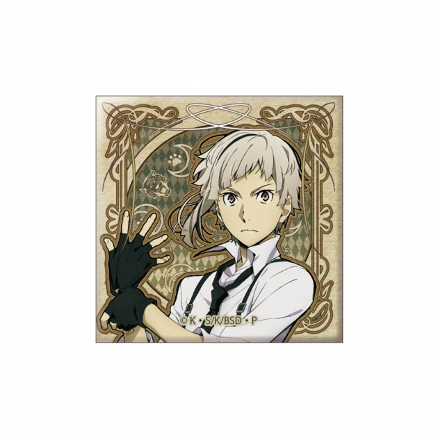 【グッズ-バッチ】文豪ストレイドッグス アールヌーボーアート スクエア缶バッジ vol.2 中島敦【再販】
