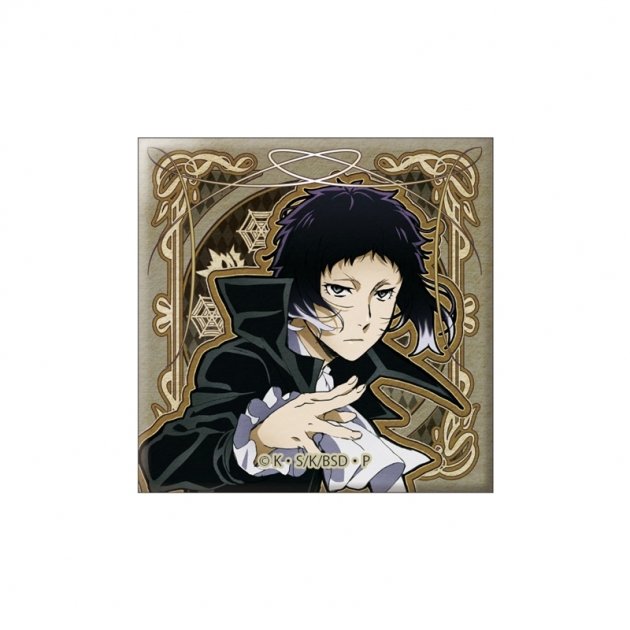 【グッズ-バッチ】文豪ストレイドッグス アールヌーボーアート スクエア缶バッジ vol.2 芥川龍之介【再販】
