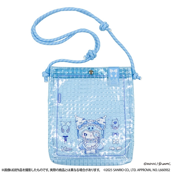 【グッズ-バッグ】サンリオキャラクターズ クロミ　DOLLY MIX水色天使デザイン　クリアサコッシュ
