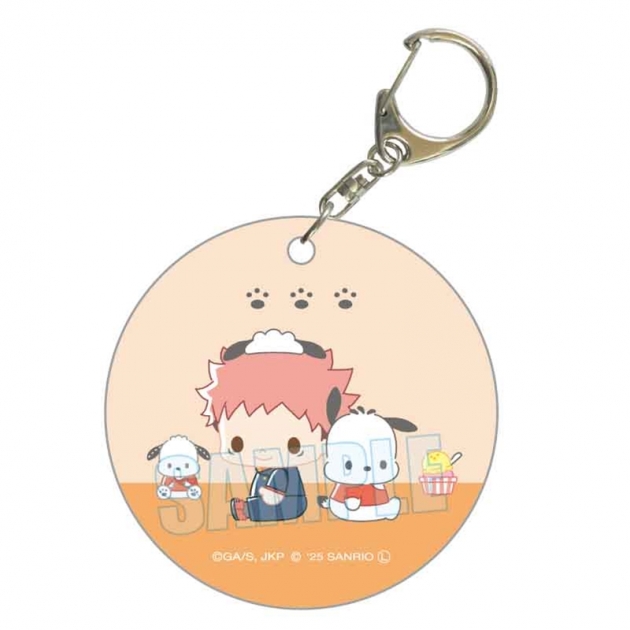 【グッズ-チャーム】呪術廻戦×サンリオキャラクターズ やわらかクリアチャーム 虎杖 悠仁×ポチャッコ
