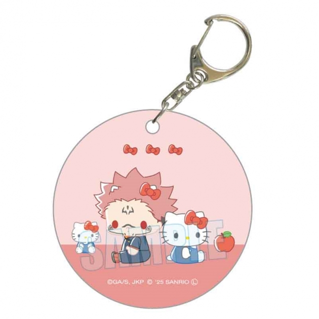 【グッズ-チャーム】呪術廻戦×サンリオキャラクターズ やわらかクリアチャーム 宿儺×ハローキティ
