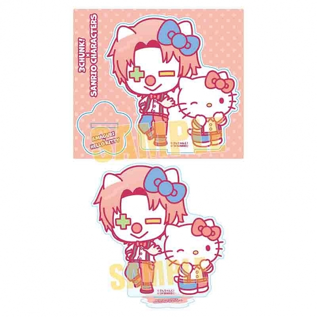 【グッズ-スタンドポップ】さんちゃんく!×サンリオキャラクターズ アクリルスタンド 雨栗×ハローキティA【アニメイト先行販売】
