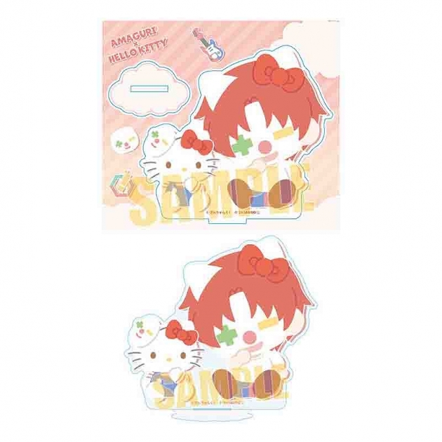 【グッズ-スタンドポップ】さんちゃんく!×サンリオキャラクターズ アクリルスタンド 雨栗×ハローキティB【アニメイト先行販売】
