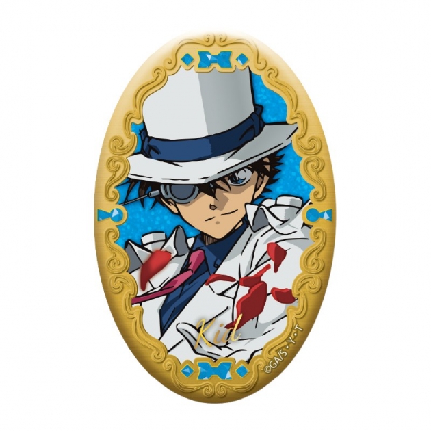 【グッズ-バッチ】名探偵コナン オーバル缶バッジ(怪盗キッド)

