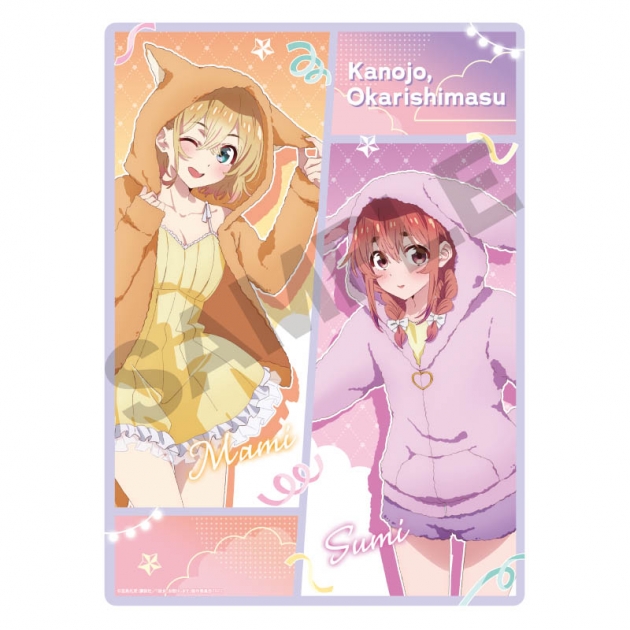 【グッズ-下敷き】彼女、お借りします 下敷き 七海麻美&桜沢墨 けもみみパーカー
