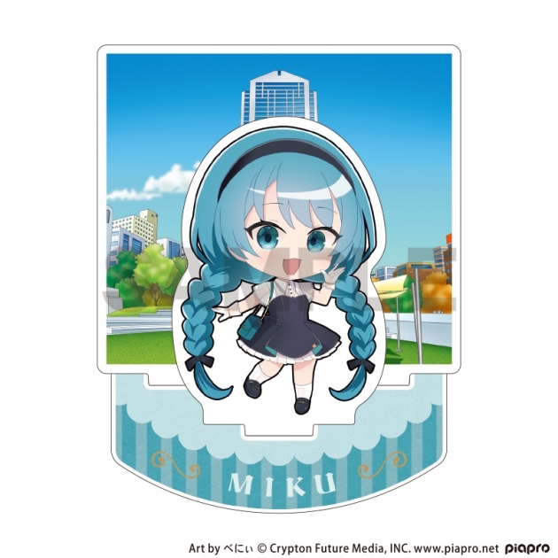 【グッズ-スタンドポップ】初音ミク ジオラマアクリルスタンド 初音ミク レトロ☆神戸2025 ミニキャラ
