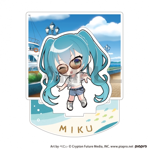 【グッズ-スタンドポップ】初音ミク ジオラマアクリルスタンド 初音ミク マリン☆神戸2025 ミニキャラ
