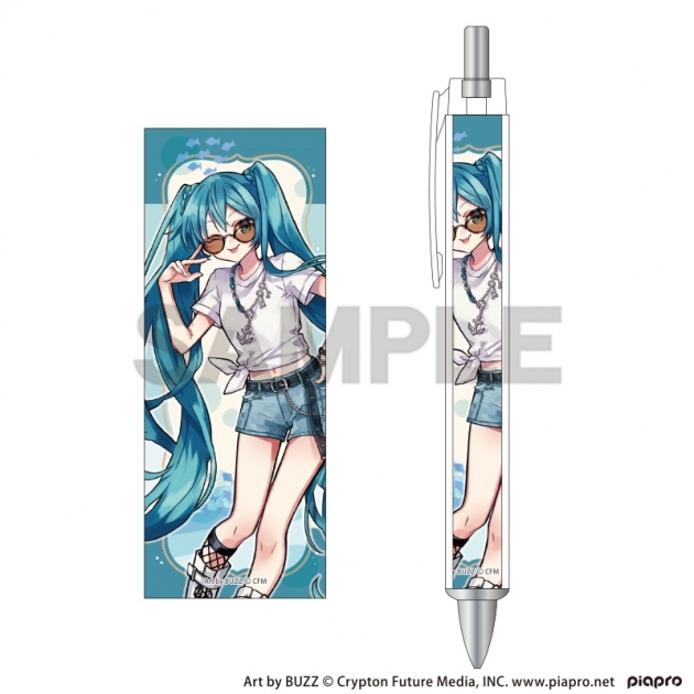 【グッズ-ボールペン】初音ミク 太軸ボールペン 初音ミク マリン☆神戸2025

