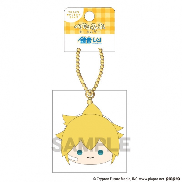 【グッズ-キーホルダー】初音ミク ぺたふれキーホルダー 鏡音レン はんなりフェイス
