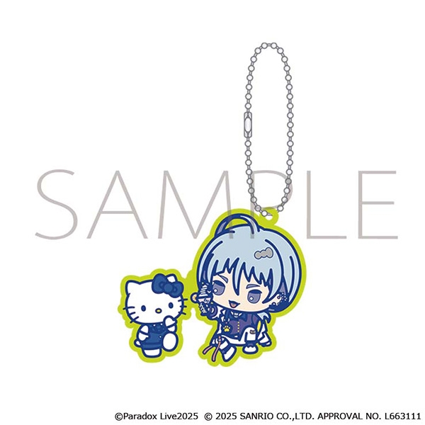 【グッズ-キーホルダー】Paradox Live ラバーキーホルダー/棗 リュウ×ハローキティ　サンリオキャラクターズ
