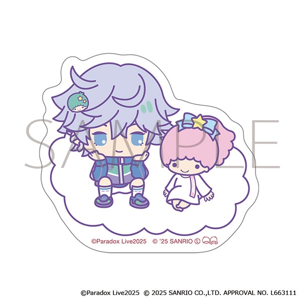 【グッズ-ステッカー】Paradox Live ステッカー/矢戸乃上 那由汰×リトルツインスターズ　サンリオキャラクターズ
