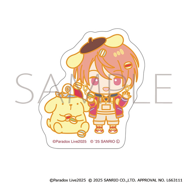 【グッズ-ステッカー】Paradox Live ステッカー/円山 玲央×ポムポムプリン　サンリオキャラクターズ
