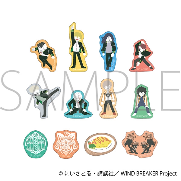 【グッズ-ステッカー】WIND BREAKER フレークステッカー/ゆるパレット
