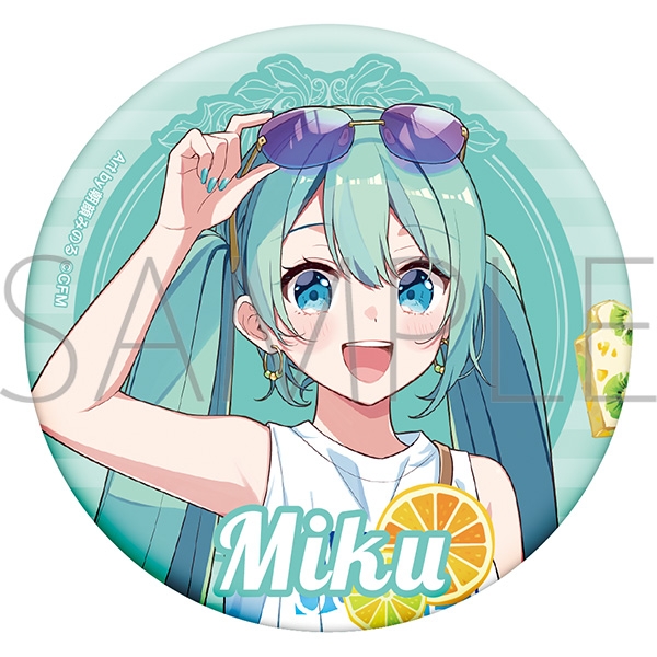【グッズ-バッチ】初音ミクシリーズ 缶バッジ/初音ミク　夏コーデ
