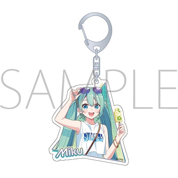 【グッズ-キーホルダー】初音ミクシリーズ アクリルキーホルダー/初音ミク　夏コーデ

