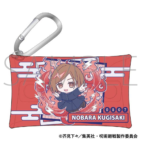 【グッズ-ポーチ】呪術廻戦　第2期 カラビナ付きクリアポーチ/釘崎 野薔薇　ぱすてるぽっぷ
