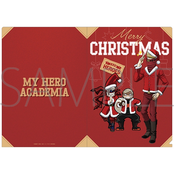 【グッズ-クリアファイル】僕のヒーローアカデミア クリアファイル/クリスマス(爆豪・ベストジーニスト・エッジショット)
