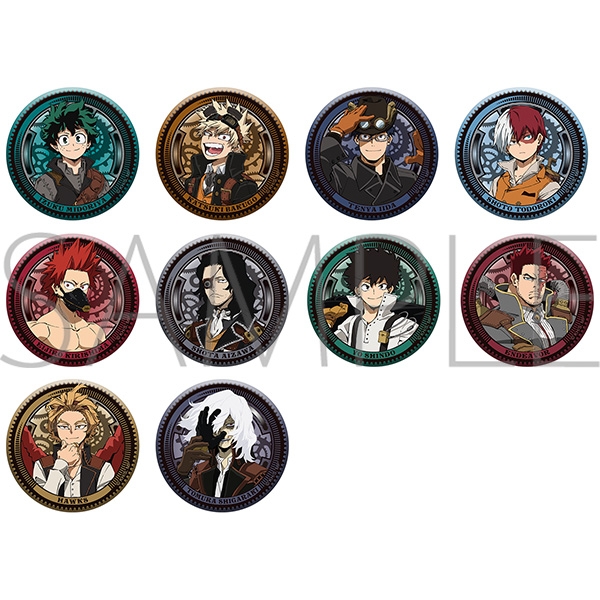 【グッズ-バッチ】僕のヒーローアカデミア メタル缶バッジコレクション【全10種】　スチームパンクVer.
